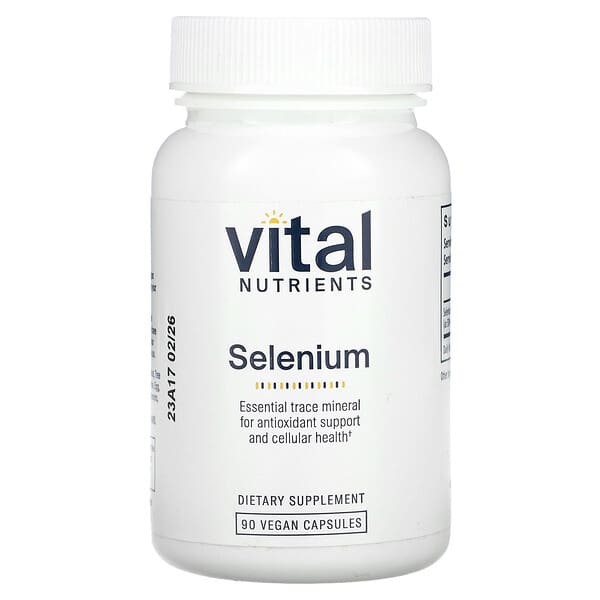 Vital Nutrients, Selenium, 90 Vegan Capsules (200 mcg per Capsule)