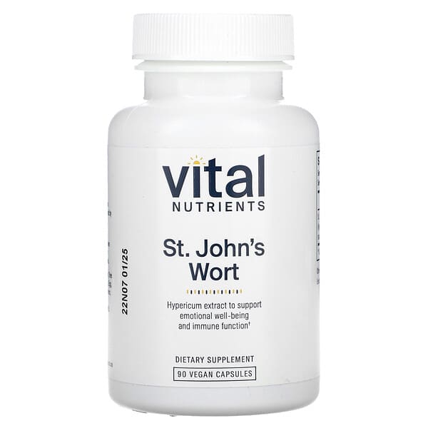 Vital Nutrients, St. John's Wort, 90 Vegan Capsules (300 mg per Capsule)