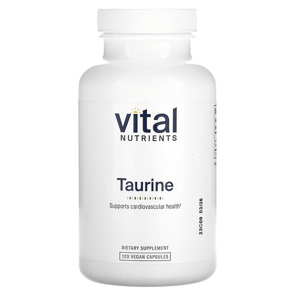 Vital Nutrients, Taurine, 120 Vegan Capsules (1,000 mg per Capsule)