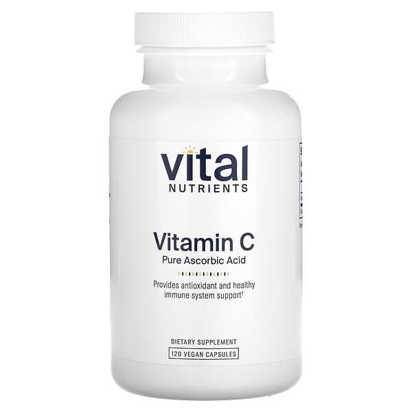 Vital Nutrients, Vitamin C, 120 Vegan Capsules (1,000 mg per Capsule)