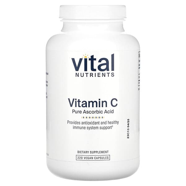 Vital Nutrients, Vitamin C Pure Ascorbic Acid, 220 Vegan Capsules