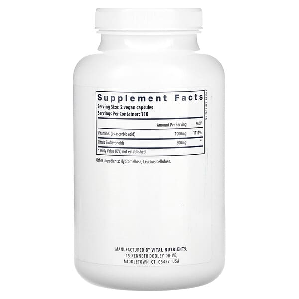 Alternative view of Vital Nutrients, Vitamin C With Bioflavonoids, 220 Vegan Capsules