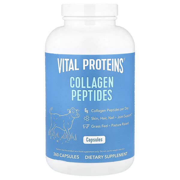 Vital Proteins, Collagen Peptides, 360 Capsules (550 mg per Capsule)