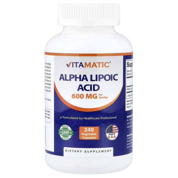 Vitamatic, Alpha Lipoic Acid, 240 Vegetable Capsules (300 mg per Capsule)