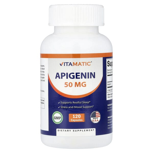 Vitamatic, Apigenin, 50 mg, 120 Capsules