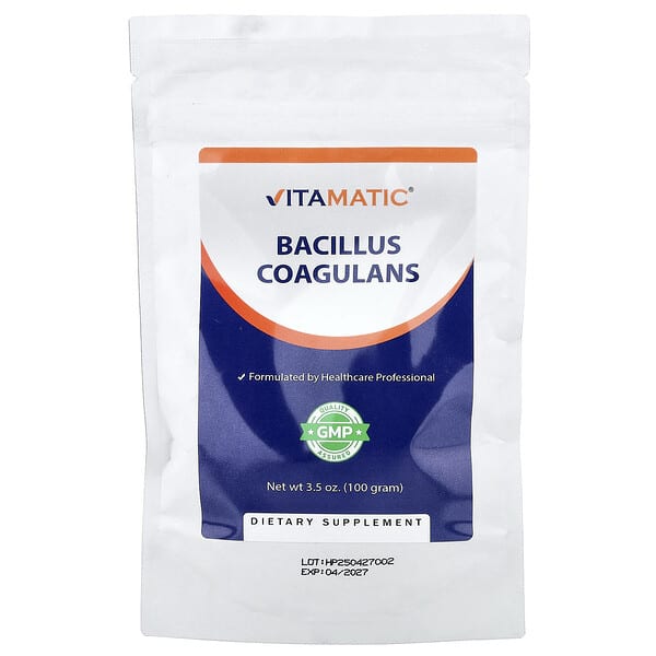 Vitamatic, Bacillus Coagulans, 3.5 oz (100 g) 5 Vitamatic, Bacillus Coagulans, 3.5 oz (100 g)