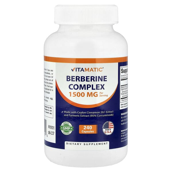 Vitamatic, Berberine Complex, 240 Capsules