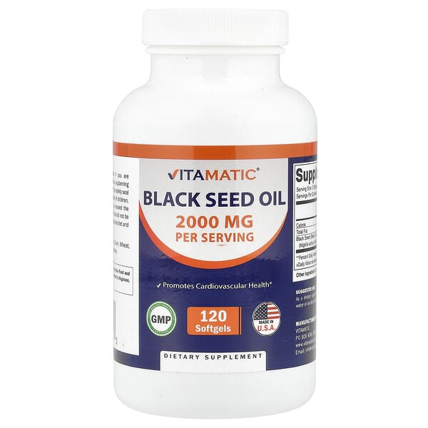 Vitamatic, Black Seed Oil, 120 Softgels (1,000 mg per Softgel)