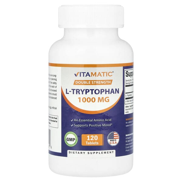 Vitamatic, L-Tryptophan, 1,000 mg, 120 Tablets