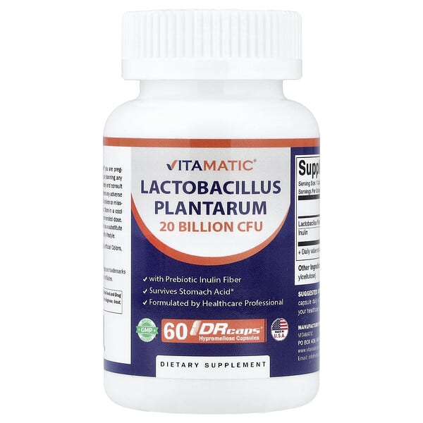 Vitamatic, Lactobacillus Plantarum, 60 DRcaps® Hypromellose Capsules