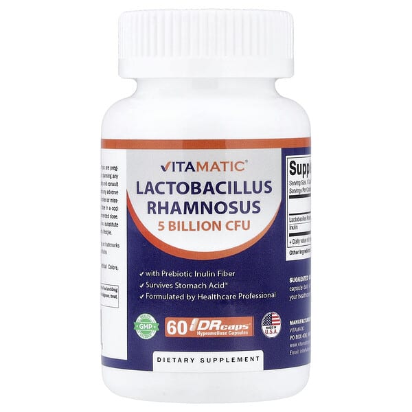 Vitamatic, Lactobacillus Rhamnosus, 60 DRcaps® Hypromellose Capsules