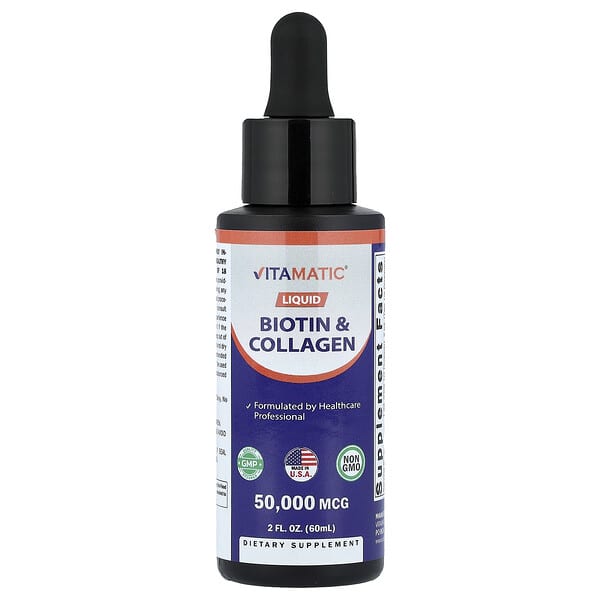Vitamatic, Liquid Biotin & Collagen, 2 fl oz (60 ml)