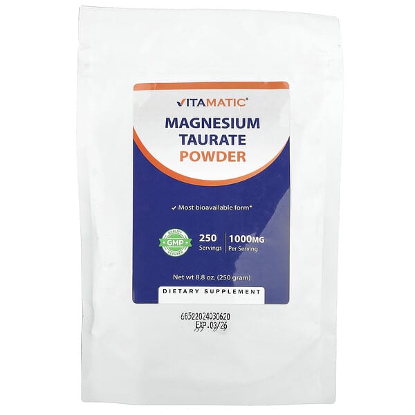 Vitamatic, Magnesium Taurate Powder , 8.8 oz (250 g)