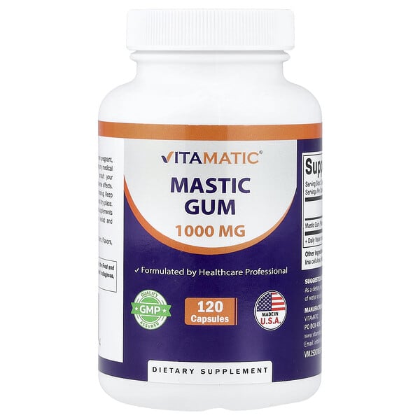 Vitamatic, Mastic Gum, 120 Capsules (500 mg per Capsule)