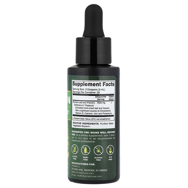 Alternative view of Vitamatic, Mullein Liquid Extract, 2 fl oz (59 ml)