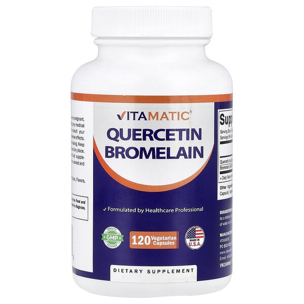Vitamatic, Quercetin Bromelain, 120 Vegetarian Capsules