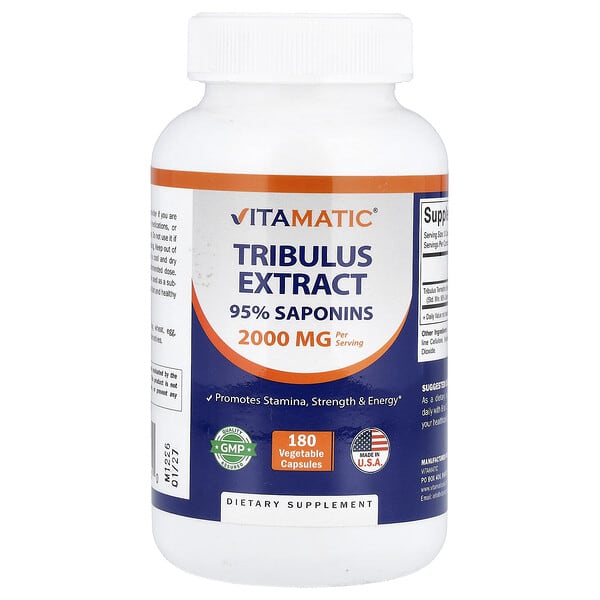 Vitamatic, Tribulus Extract, 180 Vegetable Capsules (666 mg per Capsule)