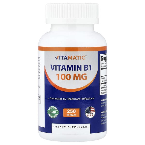 Vitamatic, Vitamin B1, 100 mg, 250 Tablets