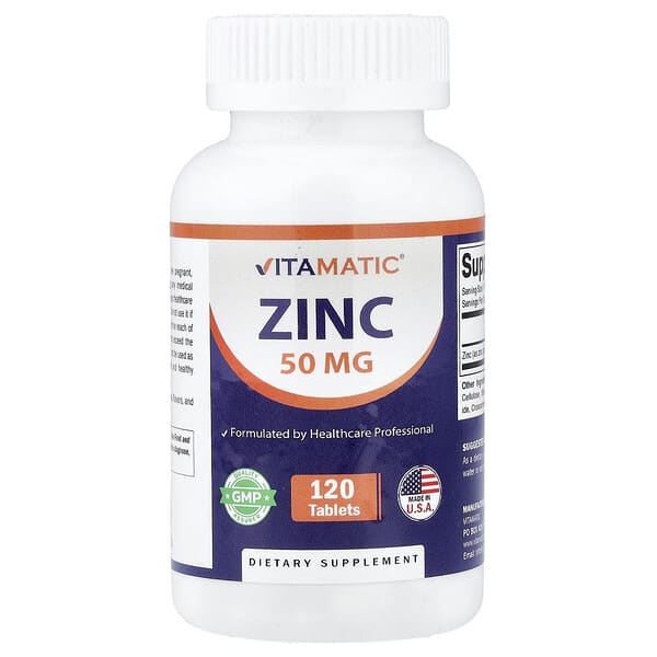 Vitamatic, Zinc, 50 mg, 120 Tablets