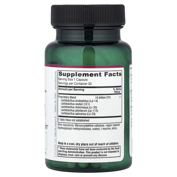 Alternative view of Vitanica, FemEcology™, Vaginal Probiotic Support, 30 Vegan Caps