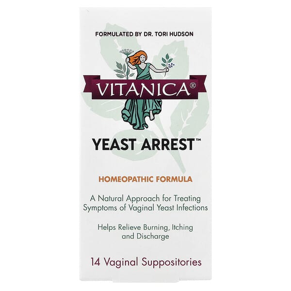 Vitanica, Yeast Arrest™, 14 Vaginal Suppositories