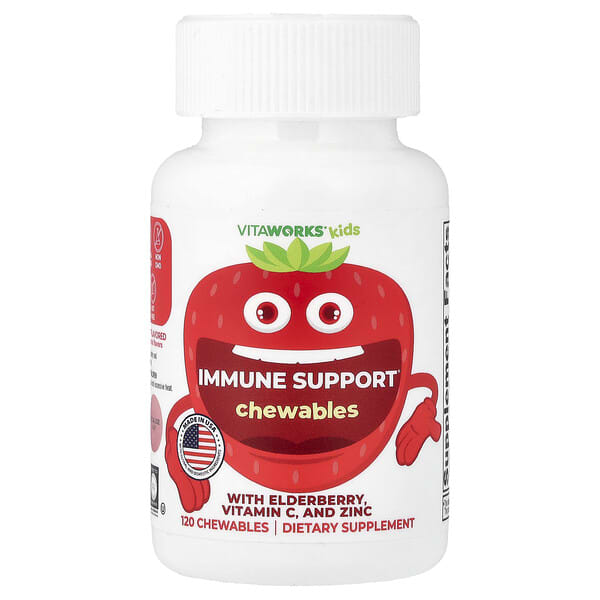 VitaWorks, Kids, Immune Support, Mixed Berry, 120 Chewables