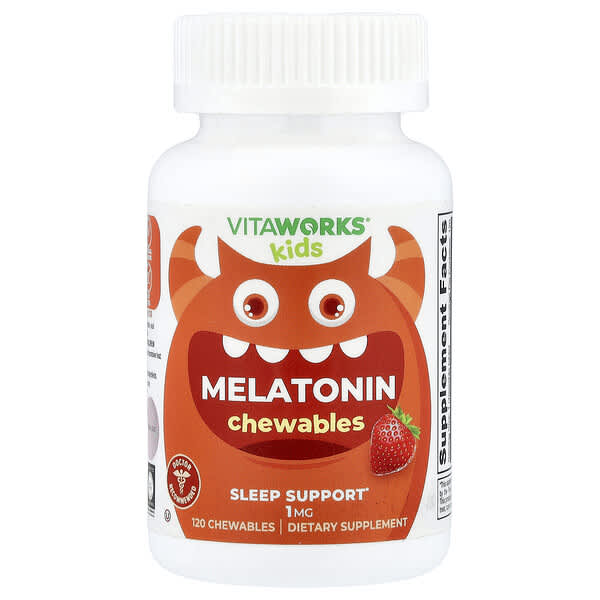 VitaWorks, Kids, Melatonin, Berry, 120 Chewables