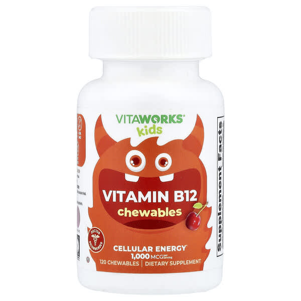 VitaWorks, Kids, Vitamin B12, Cherry, 120 Chewables