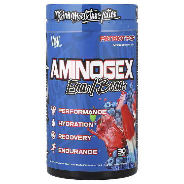VMI Sports, Aminogex, EAAs/BCAAs, Patriot Pop, 18.52 oz (525 g)