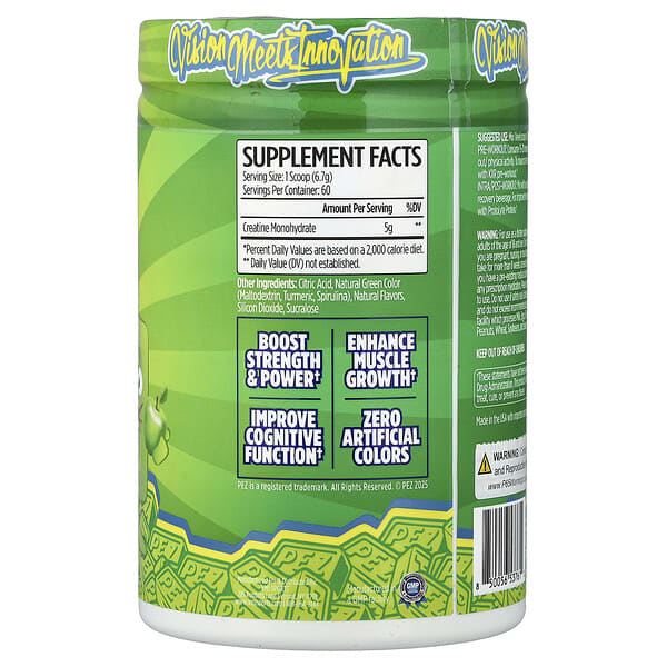 Alternative view of VMI Sports, Creatine Monohydrate, Pez® Sour Green Apple, 14.18 oz (402 g)