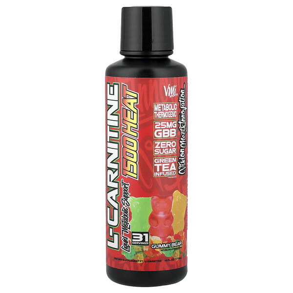 VMI Sports, L-Carnitine 1500 Heat, Gummy Bear, 16 fl oz (473 ml)