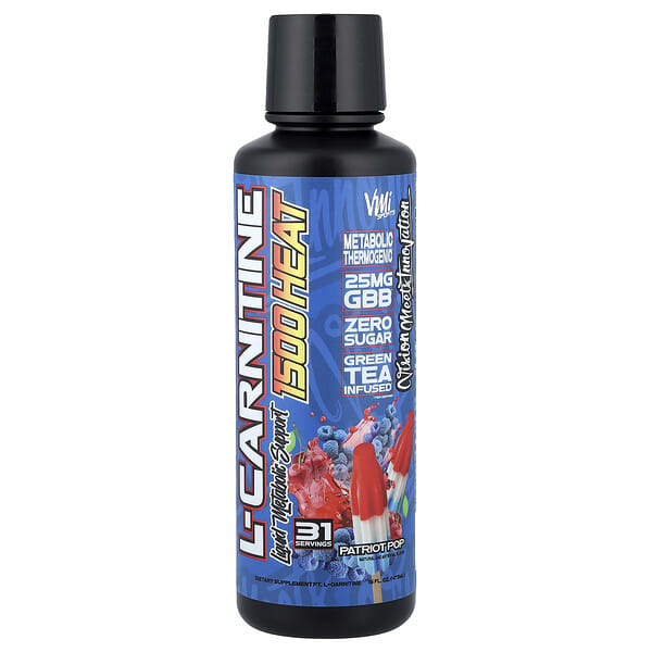 VMI Sports, L-Carnitine 1500 Heat, Patriot Pop, 16 fl oz (473 ml)