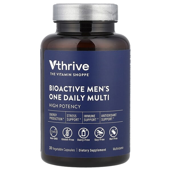 Vthrive, Bioactive Men's One Daily Multi, 30 Vegetable Capsules