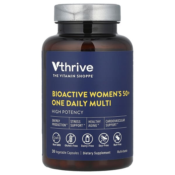 Vthrive, Bioactive Women's 50+ One Daily Multi, 30 Vegetable Capsules