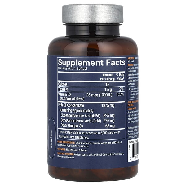 Alternative view of Vthrive, Premium Wild Alaskan Fish Oil, 60 Softgels