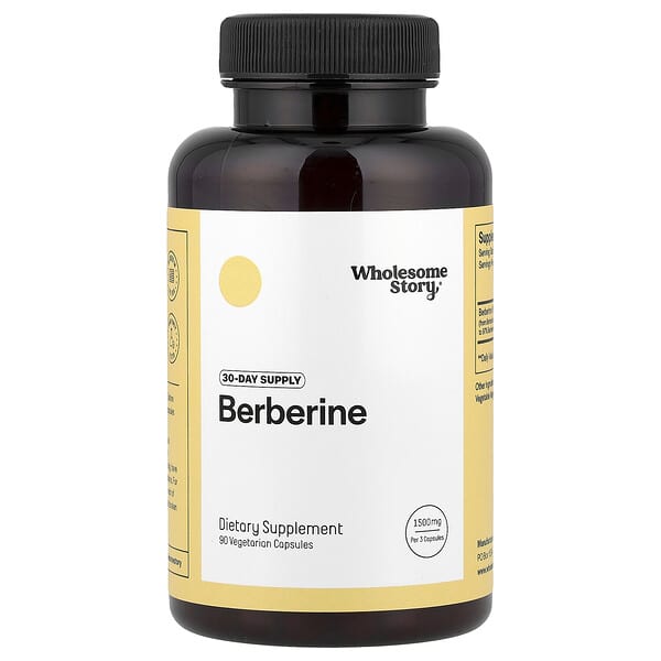 Wholesome Story, Berberine, 90 Vegetarian Capsules (500 mg per Capsule)