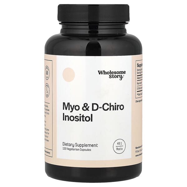 Wholesome Story, Myo & D-Chiro Inositol, 120 Vegetarian Capsules
