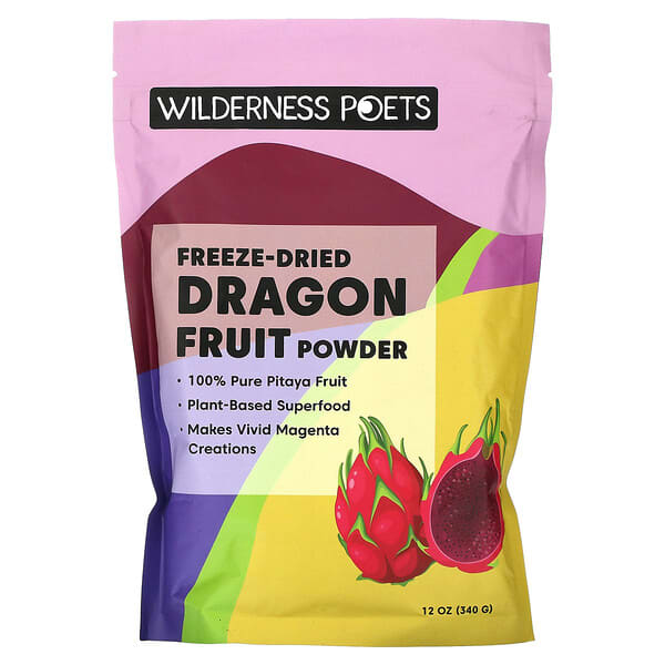 Wilderness Poets, Freeze Dried Dragon Fruit Powder, 12 oz (340 g) 3 Wilderness Poets, Freeze Dried Dragon Fruit Powder, 12 oz (340 g)