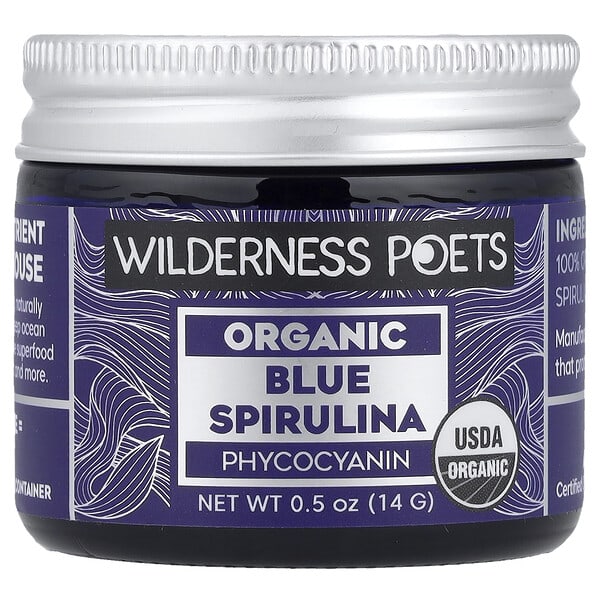 Wilderness Poets, Organic Blue Spirulina Phycocyanin, 0.5 oz (14 g)