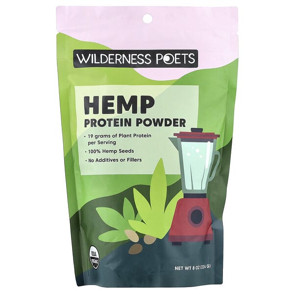 Wilderness Poets, Organic Hemp Protein Powder, 8 oz (226 g)
