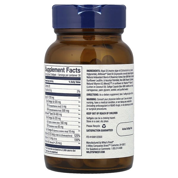 Alternative view of Wiley's Finest, CatchFree Omega, 60 Softgels