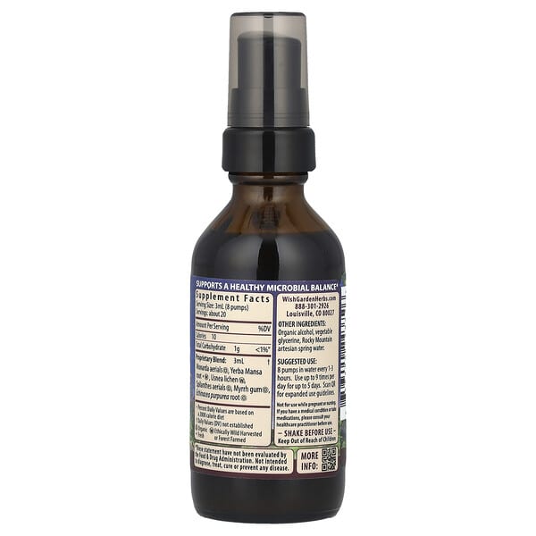 Alternative view of WishGarden Herbs, Candida Rescue, Microbiome Stabilizer, 2 fl oz (59 ml)