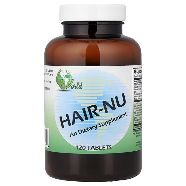 World Organic, HAIR-NU, 120 Tablets
