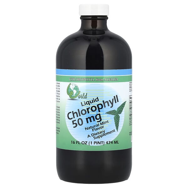 World Organic, Liquid Chlorophyll, Natural Mint, 16 fl oz (474 ml)