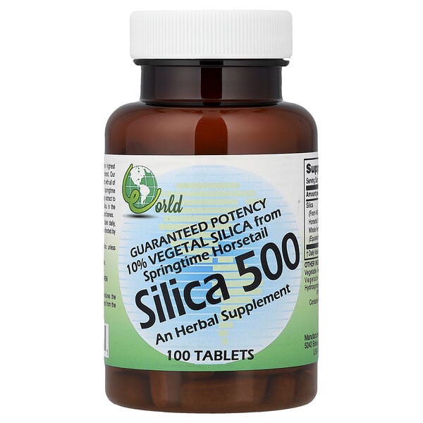 World Organic, Silica 500, 100 Tablet (50 mg per Tablet)