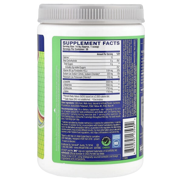 Alternative view of XTEND, 7G BCAA, Air Heads Extreme Candy® Rainbow Berry, 16 oz (447 g)