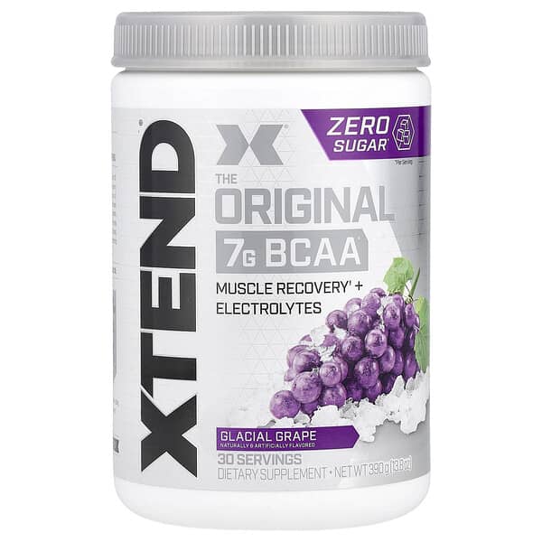 XTEND, 7G BCAA, Glacial Grape, 13.8 oz (390 g)