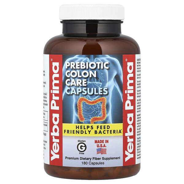 Yerba Prima, Prebiotic Colon Care, 180 Capsules
