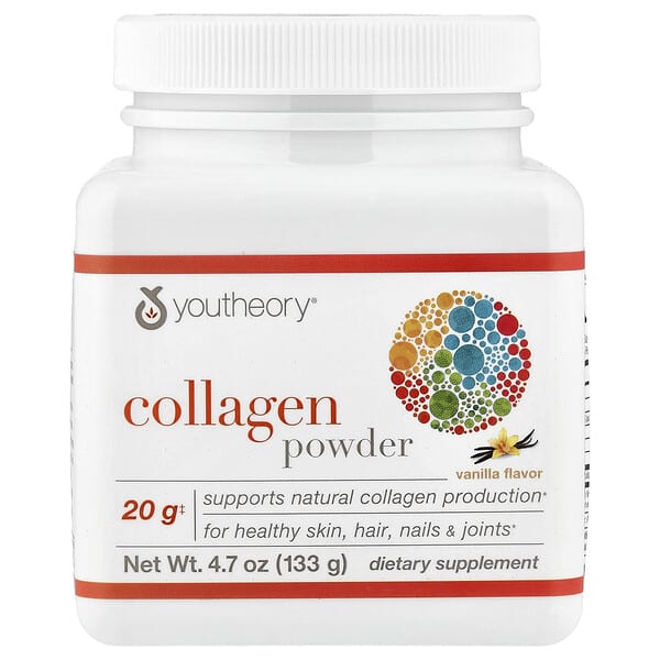Youtheory, Collagen Powder, Vanilla , 4.7 oz (133 g)