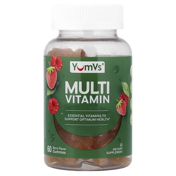 YumVs, Multi Vitamin Gummies, Berry, 60 Gummies